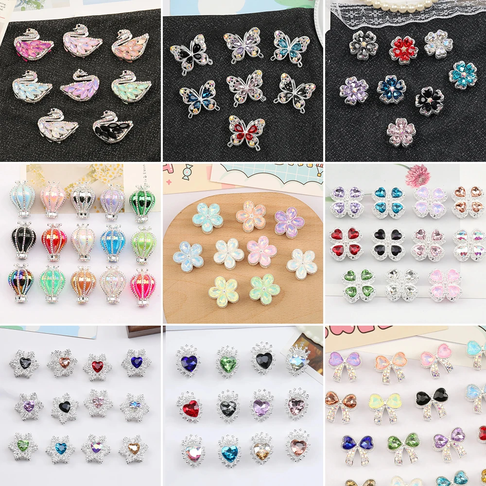 

Cordial Design 20Pcs DIY Metal Beads/Hand Made/Rhinestone Effect/Heart Snowflake Bowknot Shape/Jewelry Findings & Components