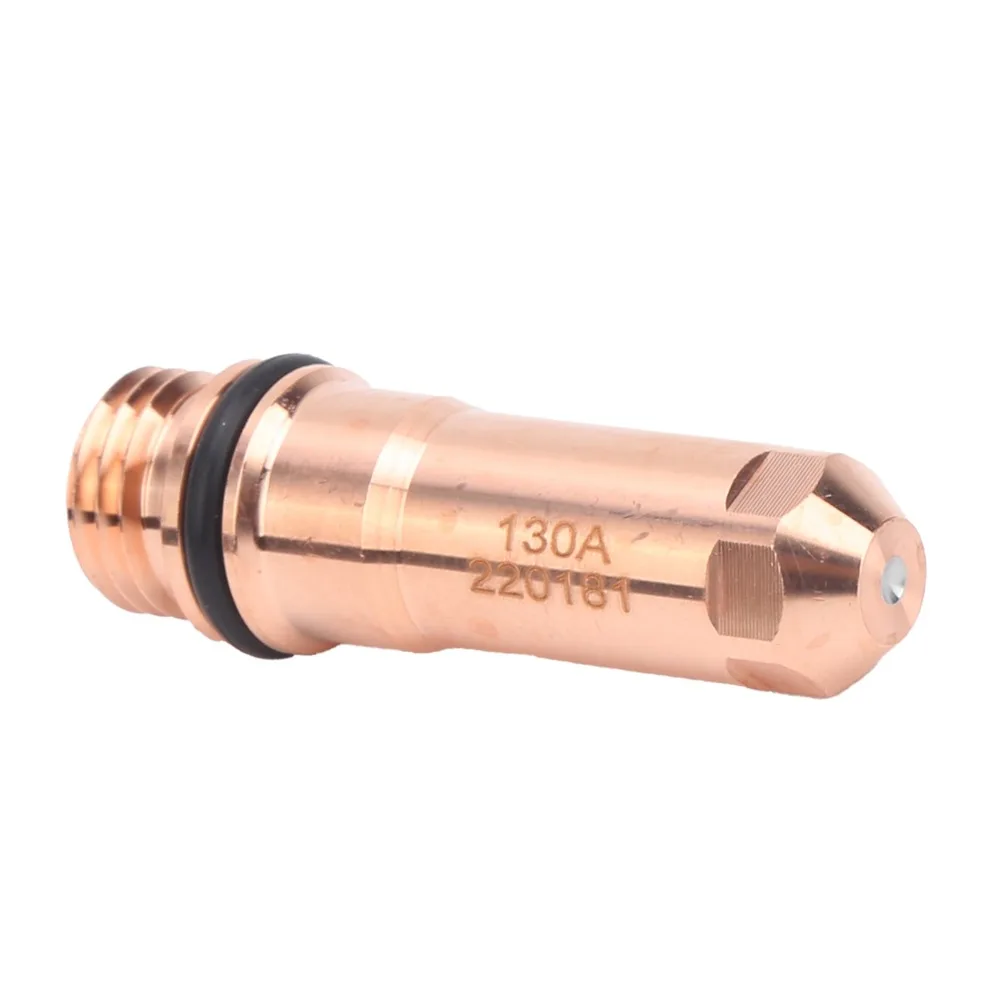 Copper Material Plasma Torch Electrode 10Pcs Pack Replacement Part Copper Nozzle Tip 220181 Model Electrode Consumable