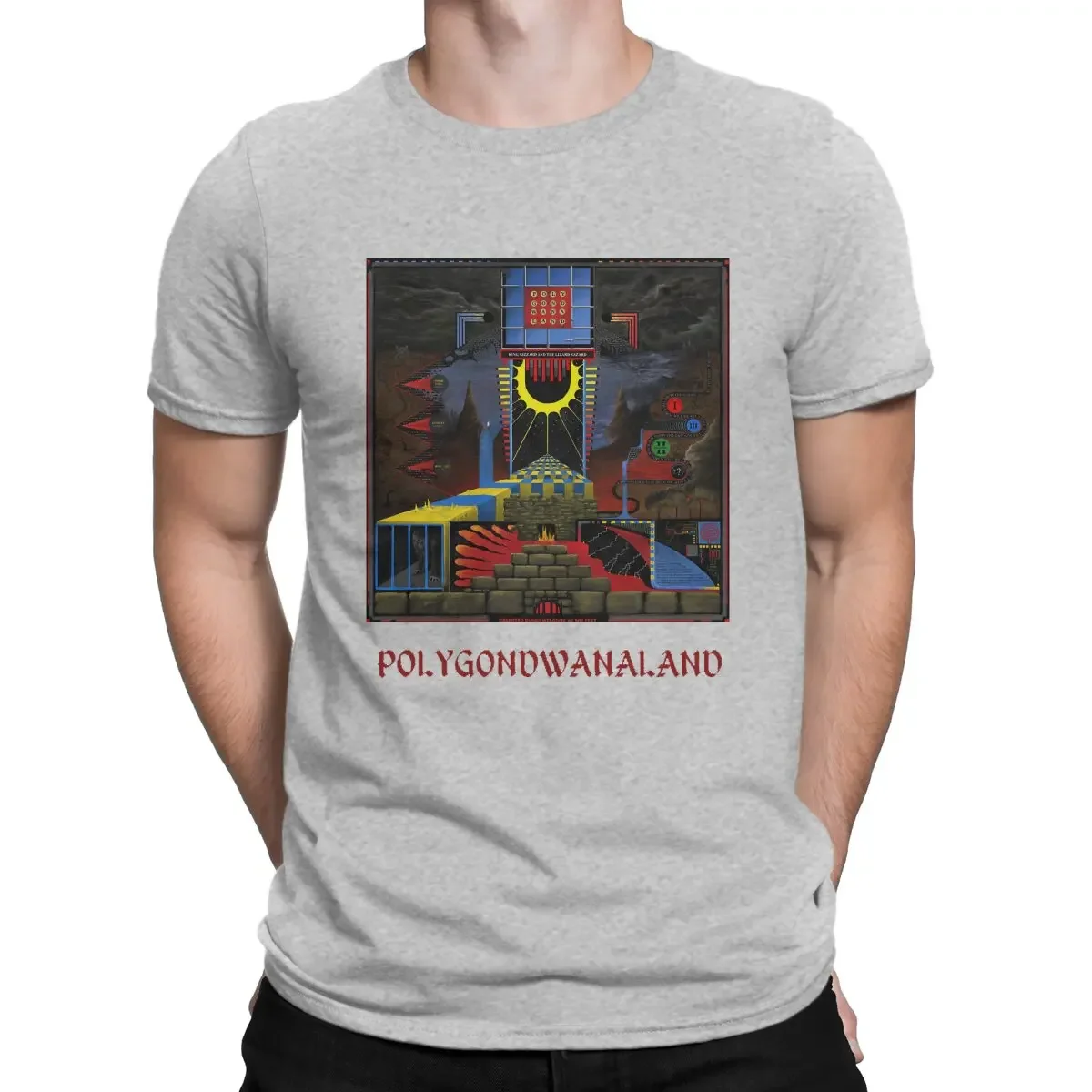 Men Round Collar T Shirt King Gizzard&The Lizard Wizard Rock Band Short Sleeve Tees Leisure Wizard polygondwanaland T-Shirt tee