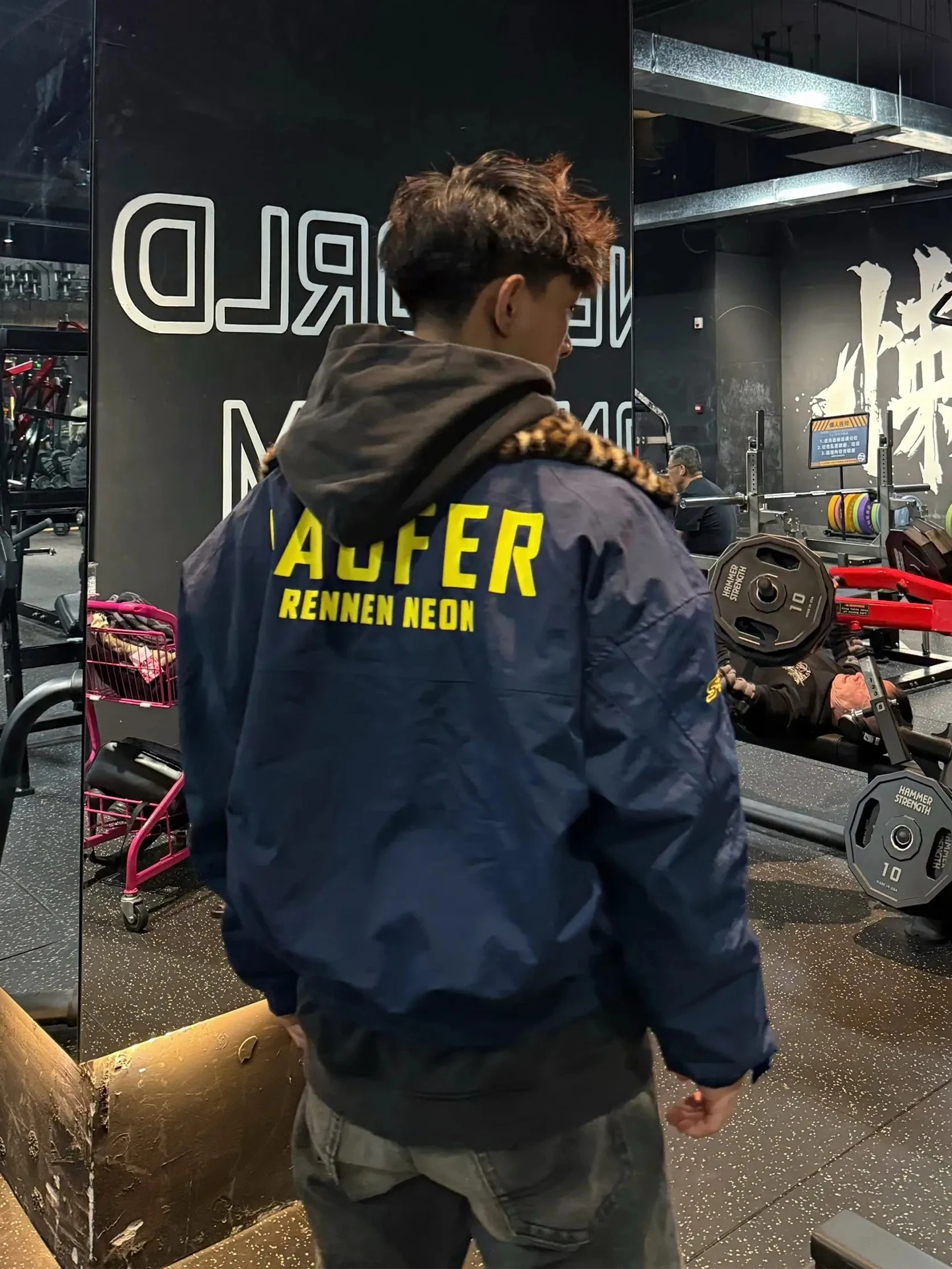 

Thiened Double-Sided Mountain Hawk Jaet Coat Men's Warm Cotton Bomber Tee-Proof Stand Collar Youth Casual Winter Outerwear