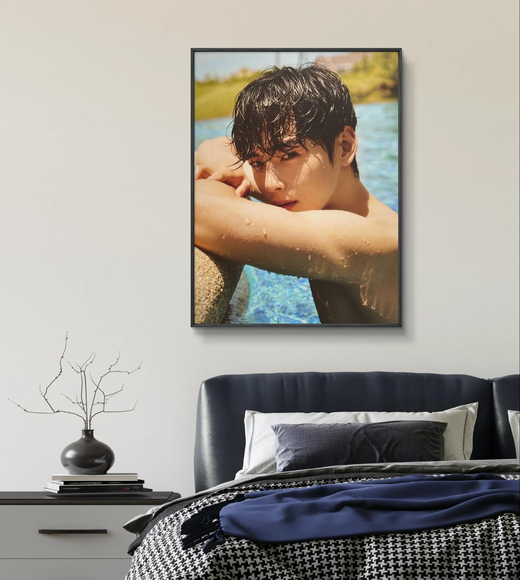 Korean Singer and Actor Che Yinyou Wall Decoration Diamond Painting Handmade Holiday Gift Home Living Room Bedroom Office Wall Decoration Full of Round Diamonds view 3