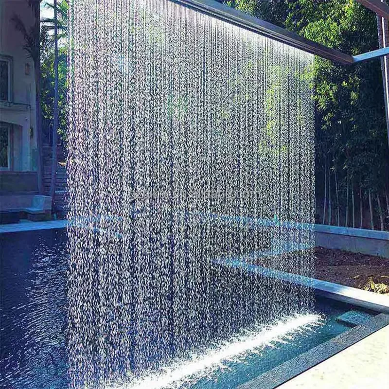 for Artificial Waterfall Ceiling Rain Curtain Outdoor Garden Decor Water Fountain Feature Modern Home Patio Landscape Design