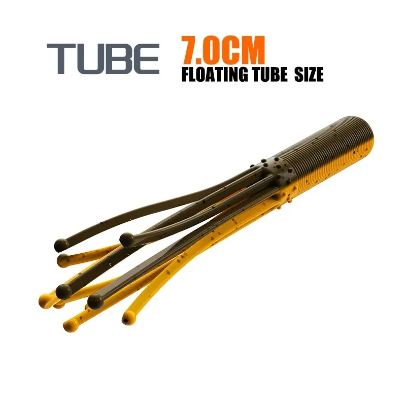 FISHING MASTER 8pcs Floating Tube Bait 2.8