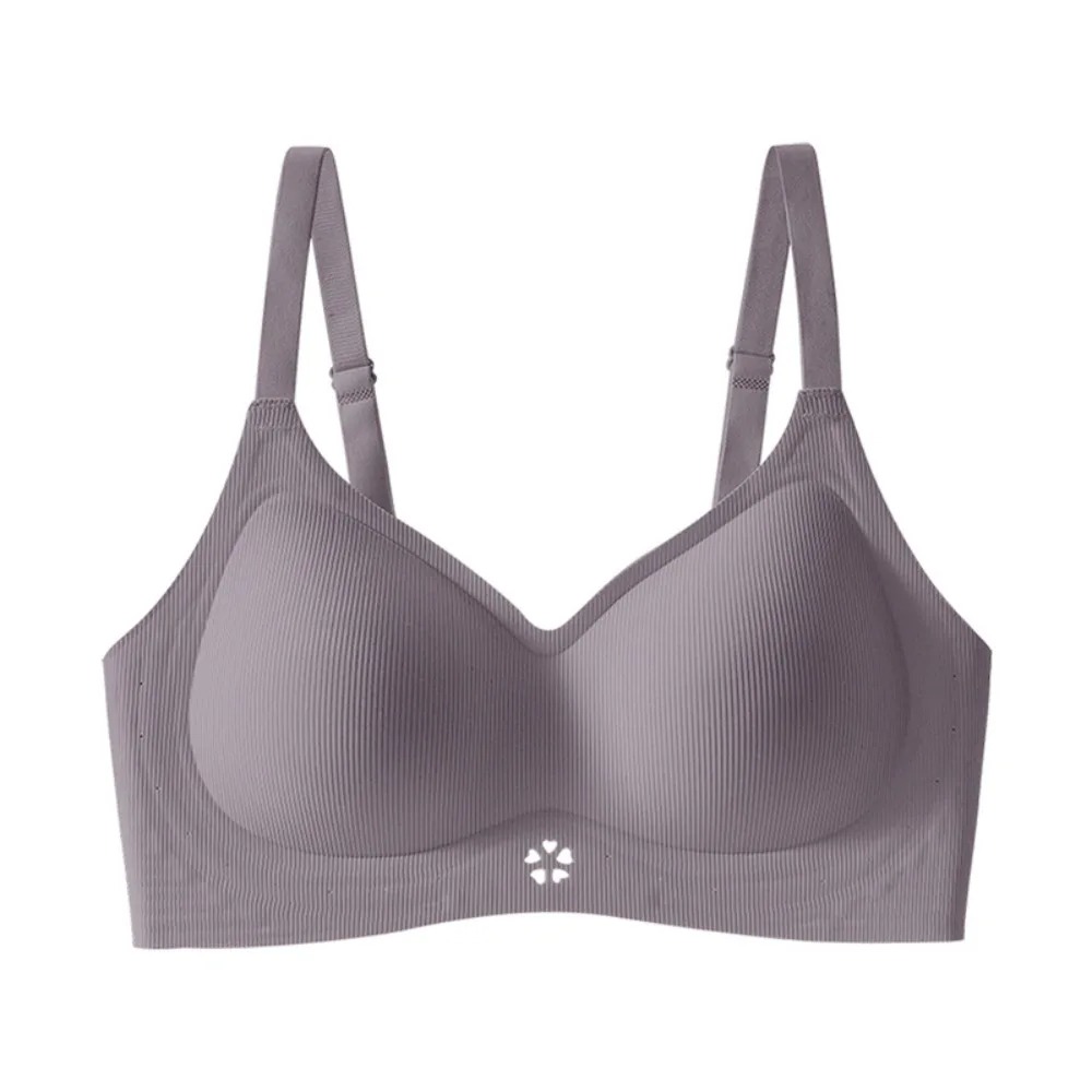 

Traceless Wireless Deep V Bra Close-fitting Shockproof Push Up Underwear Cherry Blossom Shape Lingerie Brassiere for Women