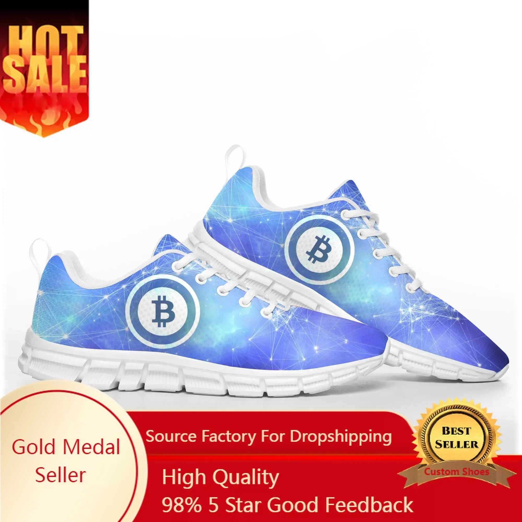 Bitcoin Cryptocurrency Miner BTC Coin Sports Shoes Mens Womens Comfortable Sneakers Custom High Quality Couple Shoe
