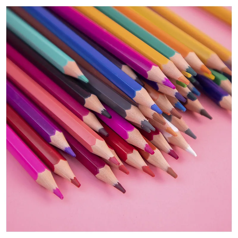 12/24 Colors Quality Colored Pencil Durable Refill Students Painting Tool Drawing Stationery Colored Pencils Kids Drawing Toys