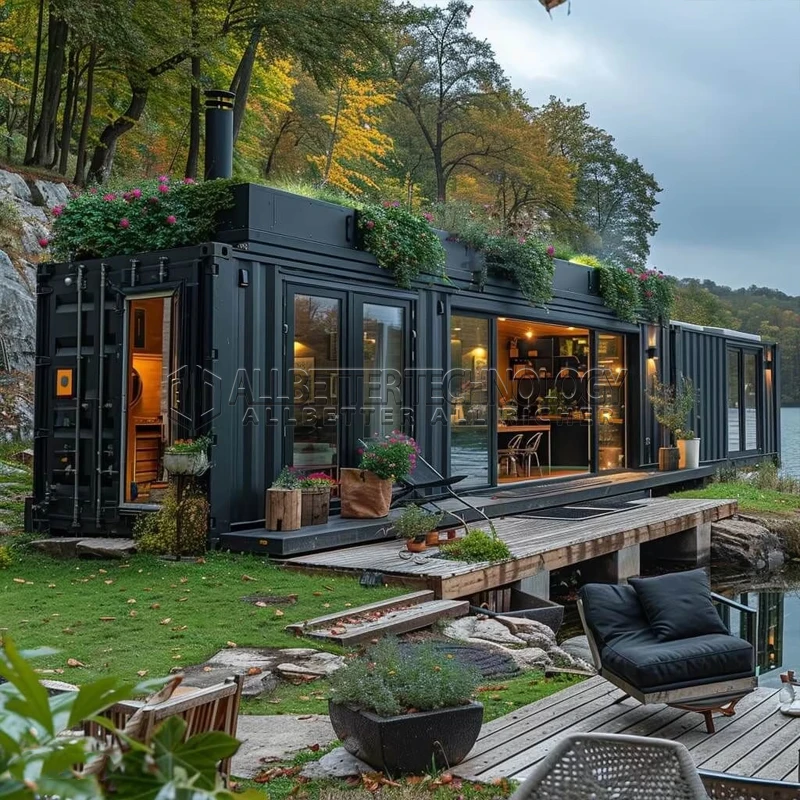 Allbetter Superior Foldable Container House Coffee Stand Milkshake Shop Fully Equipped Durable Floor Prefab Home