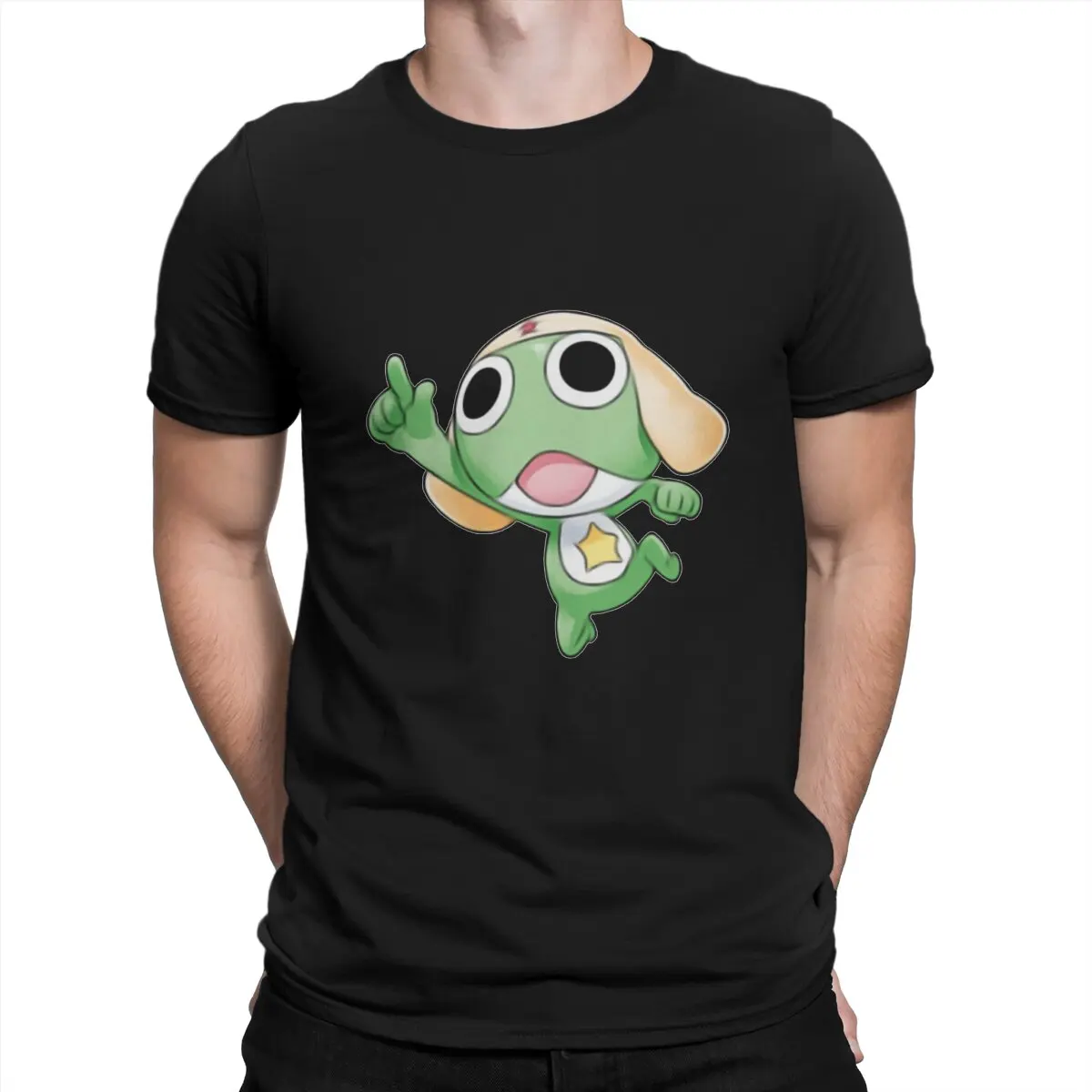 Sgt Frog Keroro Gunso Cartoon Anime Newest TShirt for Men Srgnt Round Collar Pure Cotton T Shirt Hip Hop Birthday Gifts Tops