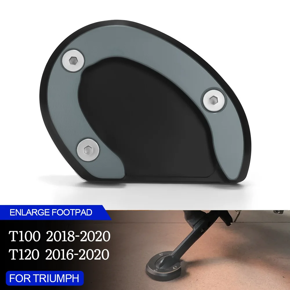 

Motorcycle CNC Kickstand Extension Pad Foot Side Stand Extension Plate For Triumph Bonneville Bobber T100 T120 2018 2019 2020