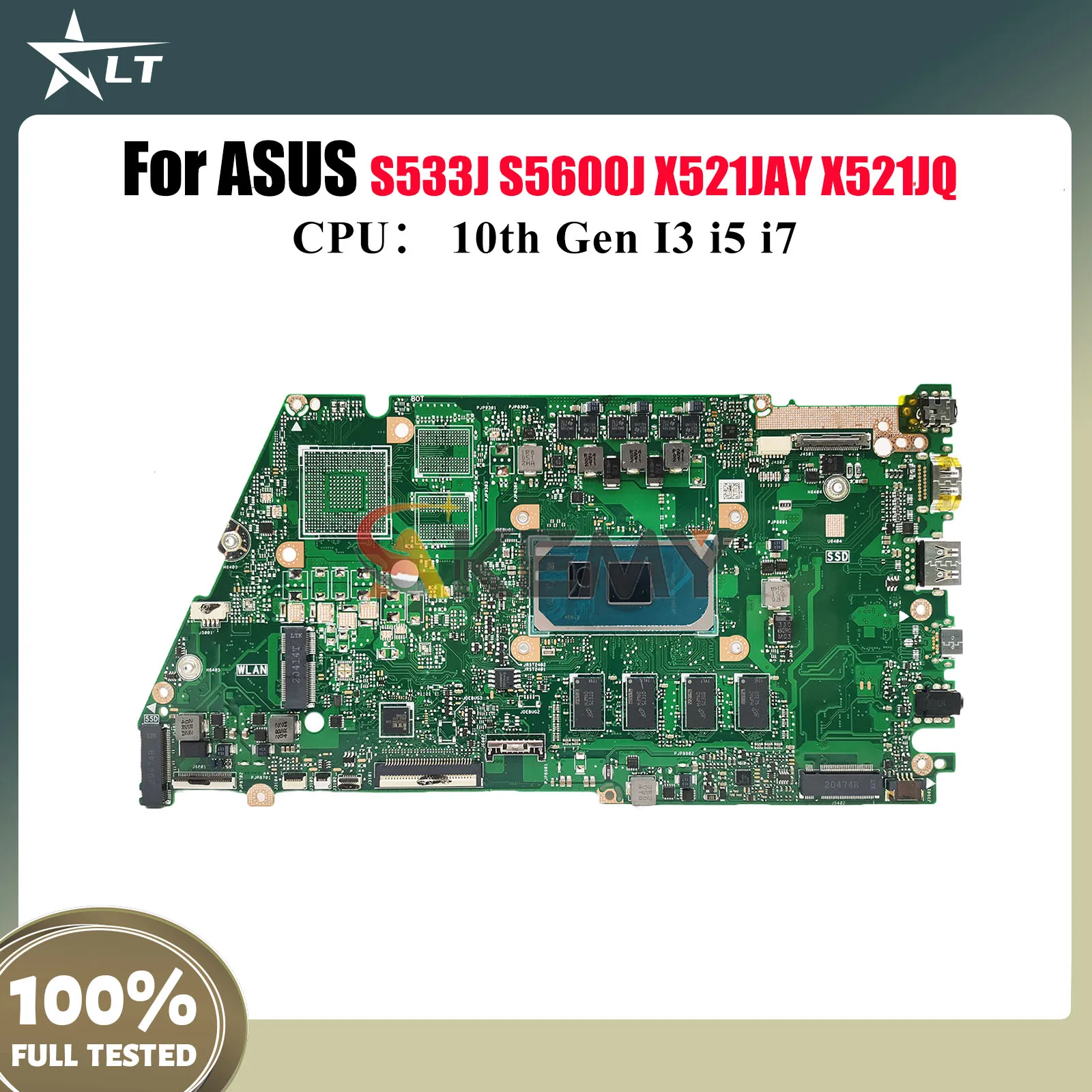 

X521JA Материнская плата для ноутбука ASUS X521JQ S5600J S533J X521JAY X521J X521JFY X521JQY X521JPY Материнская плата с 10-го поколения I3 i5 i7
