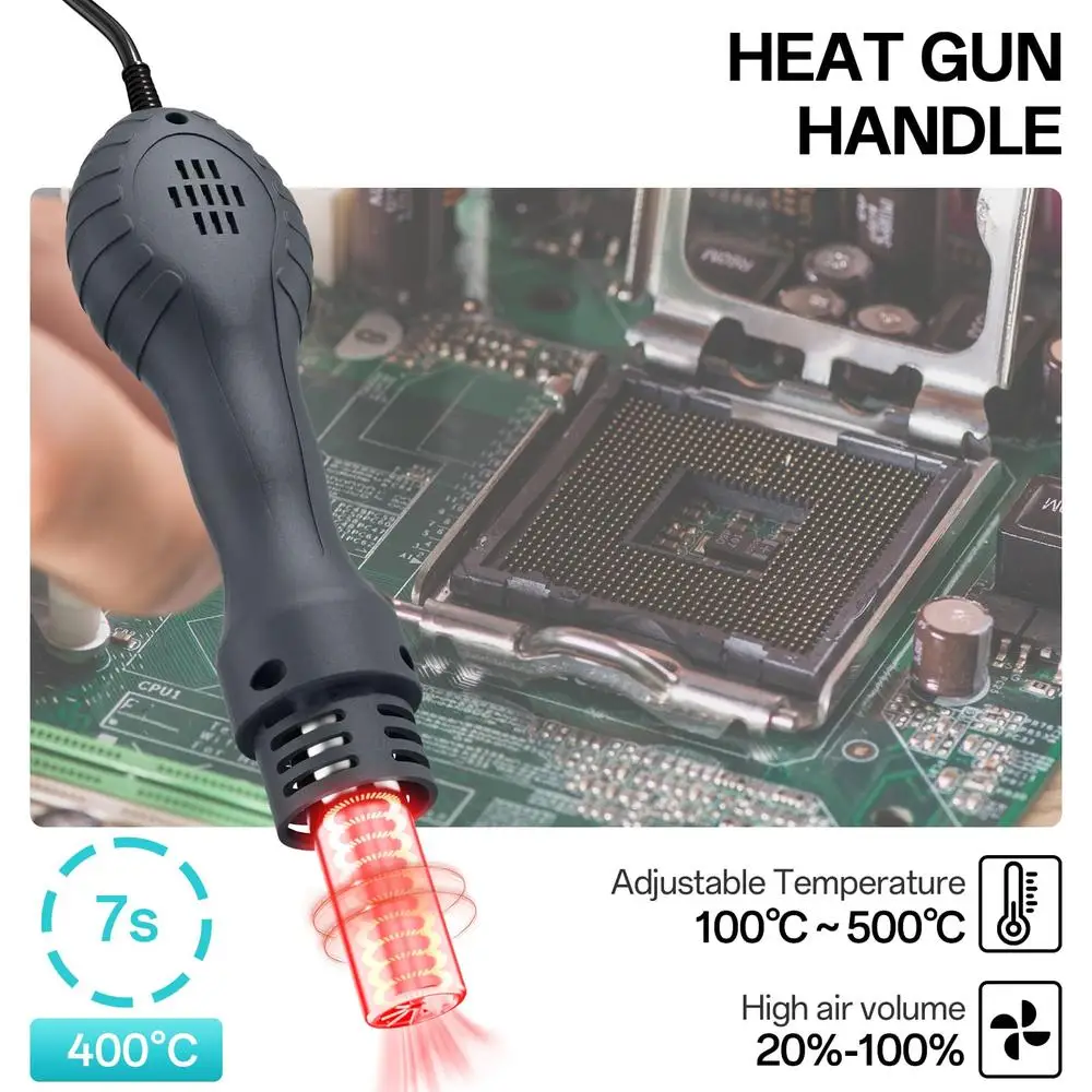 Compact 90W Soldering & Hot Air Rework Station with Precision Temperature Control and Full Kit