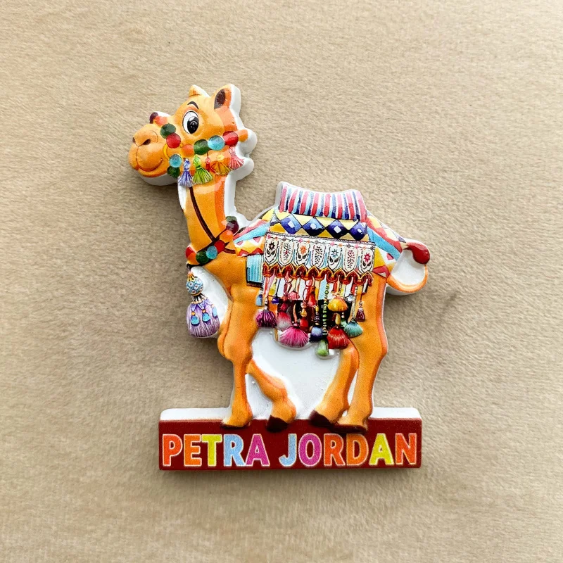 

Colorful 3D Resin Camel Fridge Magnet from Petra, Jordan - Unique Home & Kitchen Decor, Super Strong Refrigerator Magnets