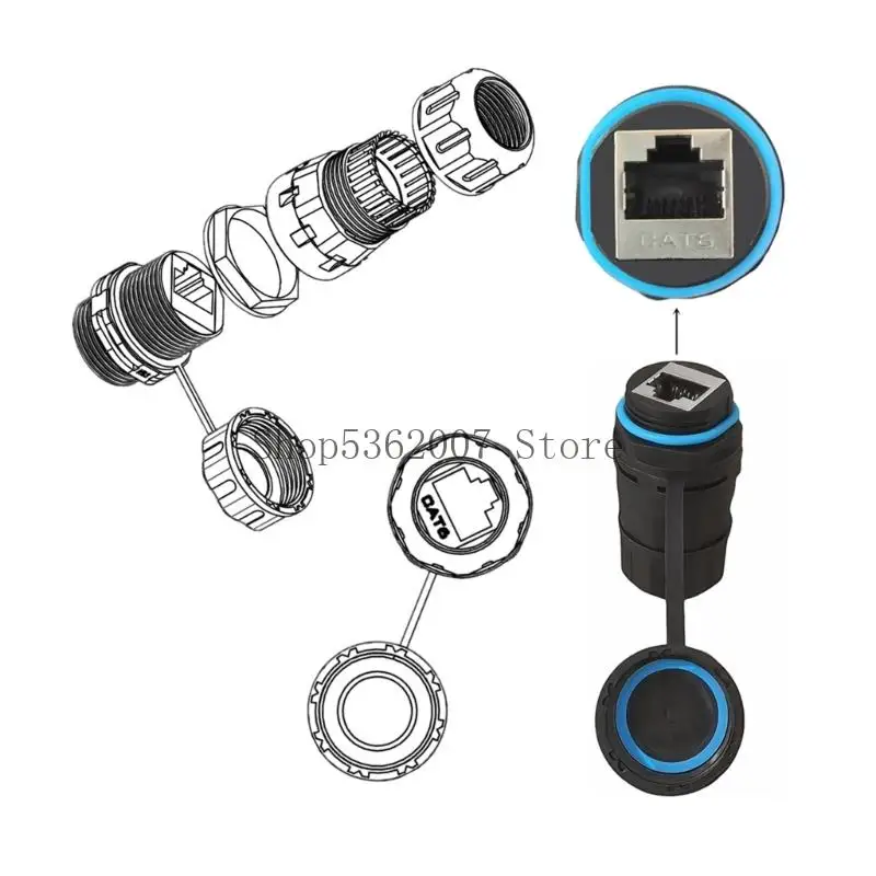 Weatherproof RJ45 Cat6 Shielded Coupler For Outdoor Ethernet 40JB