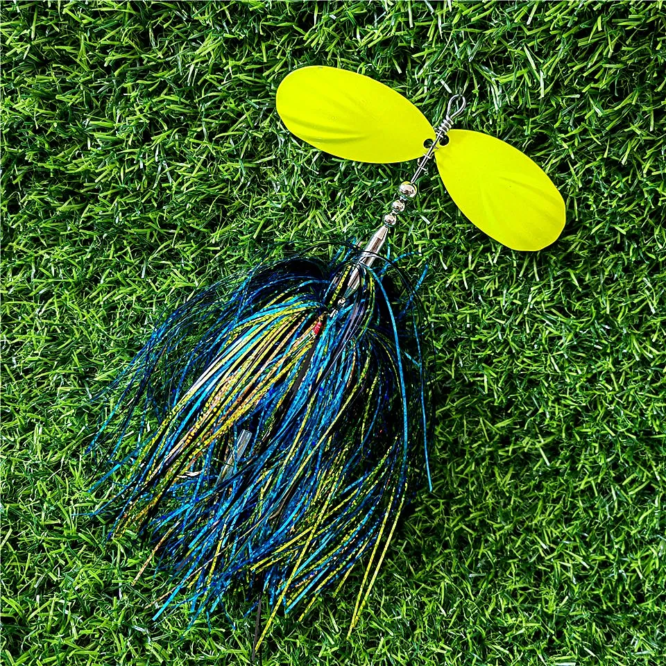Swolfy 1pc 22cm 45g Spinner Köder Buzz Köder Top water Metall löffel Angeln Köder Kopf Bass künstliche Spinner Löffel Köder – Detail 4