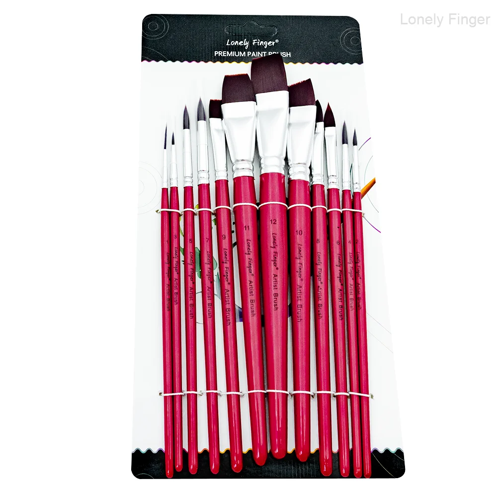 Face Painting Brushes, 12 pcs Professional Artist Paint Brush Set for Face Body Painting, Ideal for Artists, Halloween, Cosplay,
