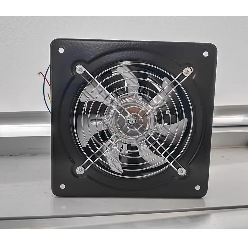 Hot-selling high-speed 4 16-inch silent stainless steel wall-mounted square exhaust fan household kitchen restaurant electric