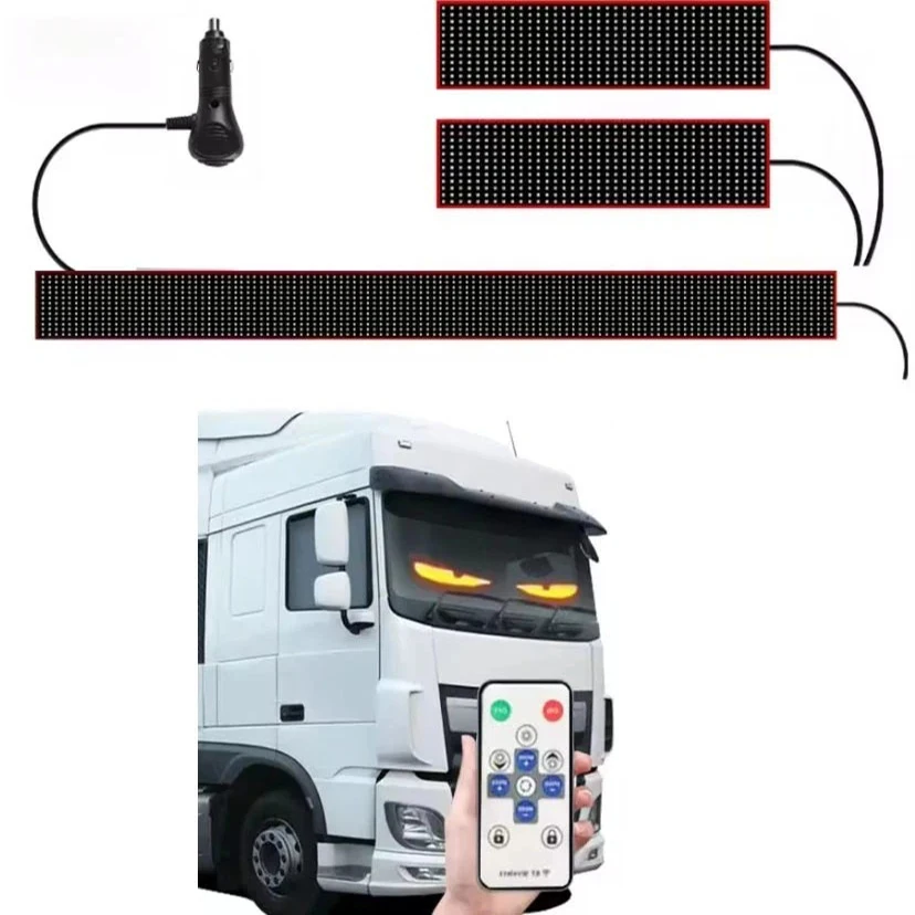 

12V 24V Truck-Specific Devil's Eye LED-Screen Car Eye Light Truck Dynamic LED Light New 120cm 150cm 200cm 2in1 60cm 70cm 80cm