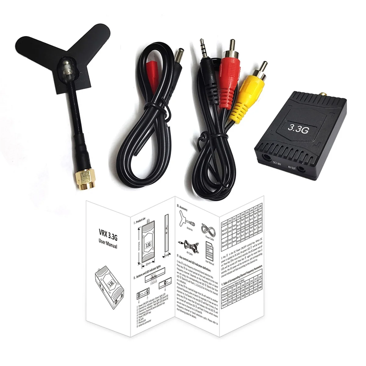 3.3G FPV VRX Kit 8CH FPV Receptor de vídeo para FPV RC Racing Drone DY