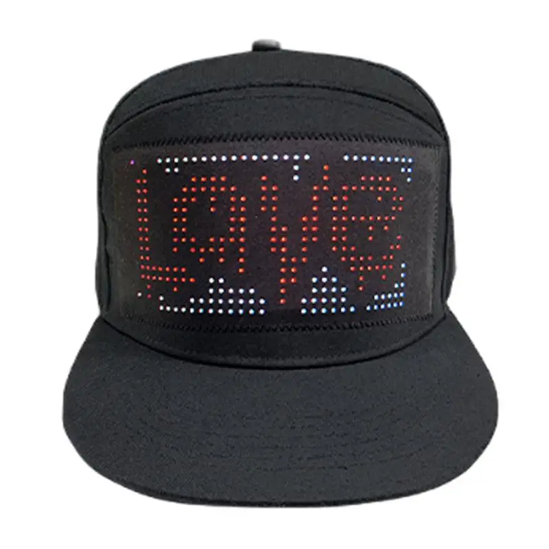 

Light Up Sign Hat APP Controlled Hat Detachable Screen Comfortable Easy To Apply Trendy Animated Smart Hat For Christmas