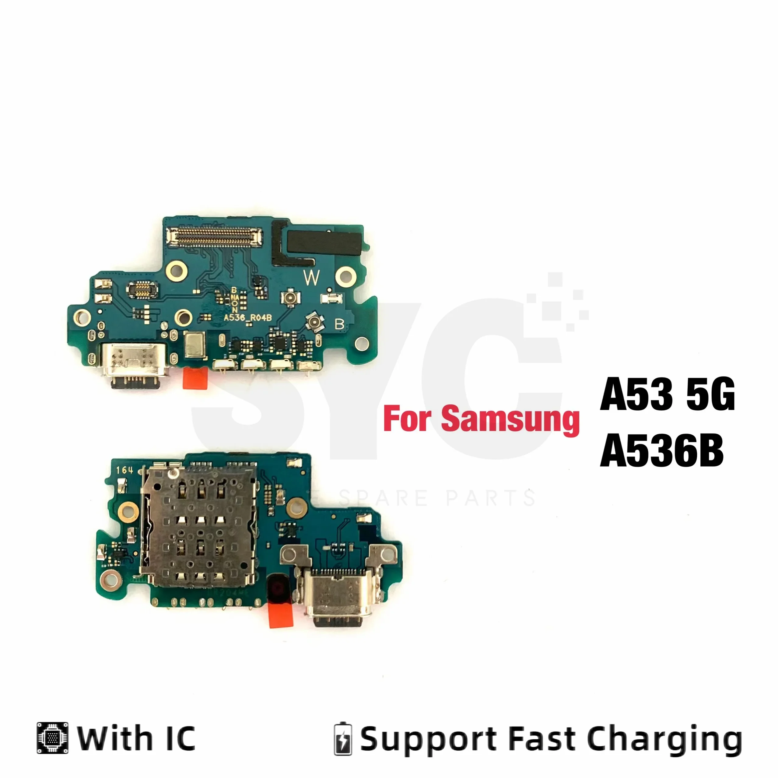 Good quality USB Charging Port Mic Microphone Dock Connector Board Flex Cable For Samsung A53 5G A536 A536B Repair Parts