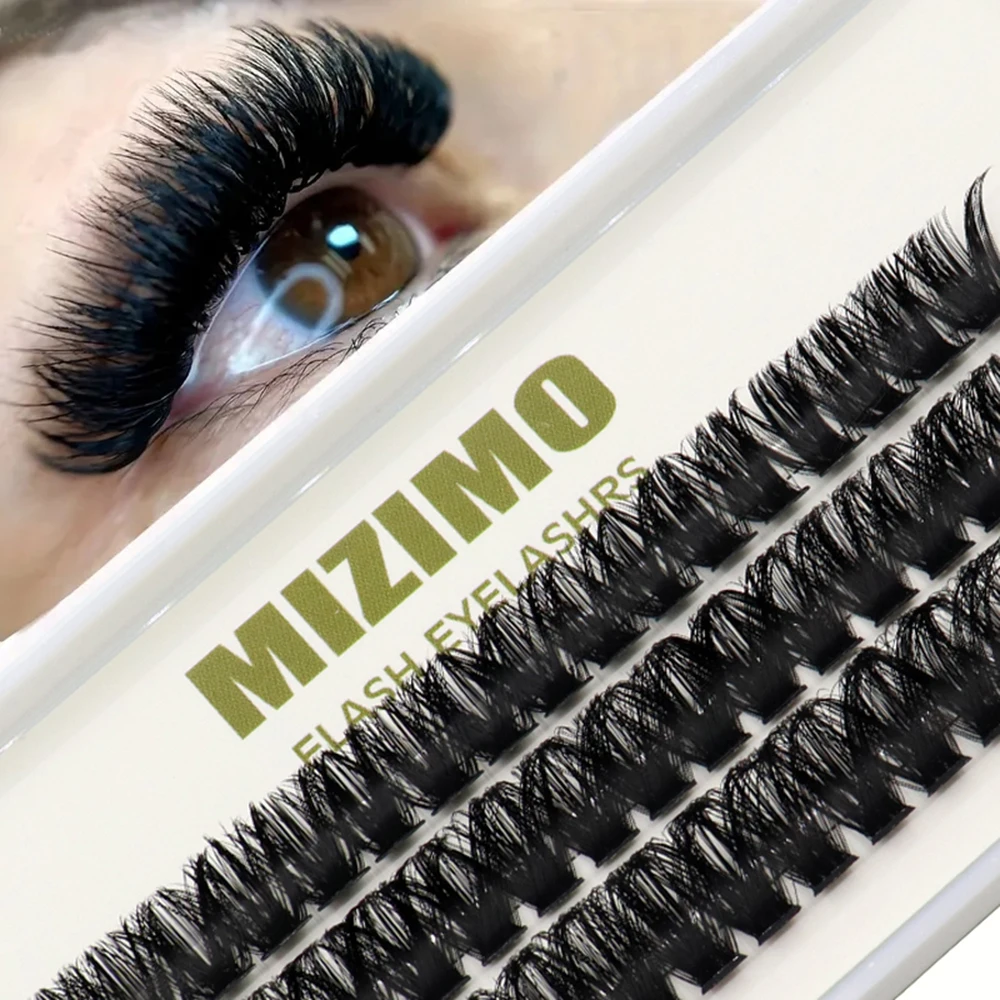 3 Rows Of Segmented Hairs 100D 80D 60D 40D Black (60 tufts) DIY Grafted False Eyelashes