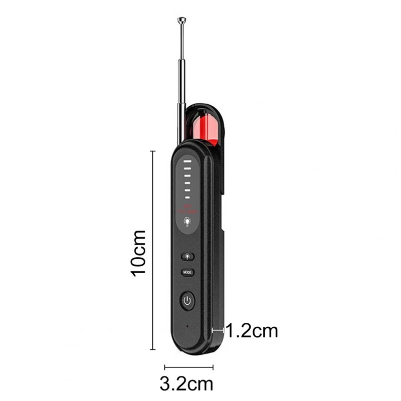 Portable LED RF Wireless  High Sensitivity Anti- Cameras Finder For Listening & Surveillance Devices