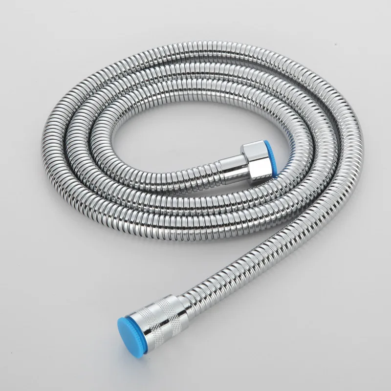 1pcs Stainless steel metal hose encrypted shower nozzle hose 1.5 meters thick explosion-proof shower 4 points inlet pipe