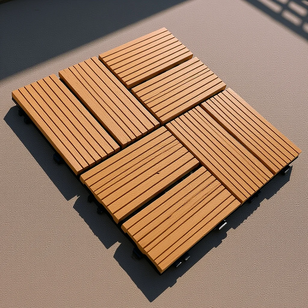 

Декоративная напольная плитка с замковым соединением для террасы, двора, улицы. Элегантное решение для улучшения напольного покрытия патио и террасы.