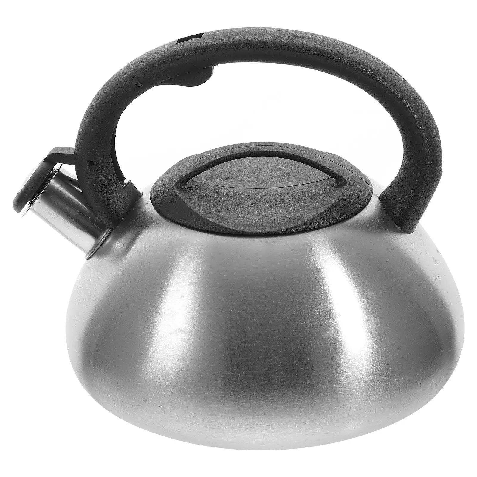 

3L Whistling Tea Kettle Stainless Steel Stovetop Tea Pot Household Heat Resistant Non Drip Spout Ergonomic Handle