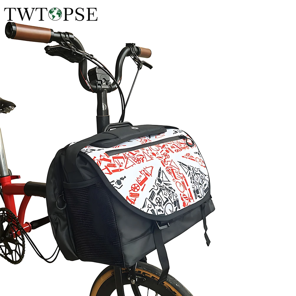 TWTOPSE 14in Laptop S Bag For Brompton Folding Bike Bicycle 3SIXTY 15L Classic Upgraded Version Bags With Cycling Rain Cover