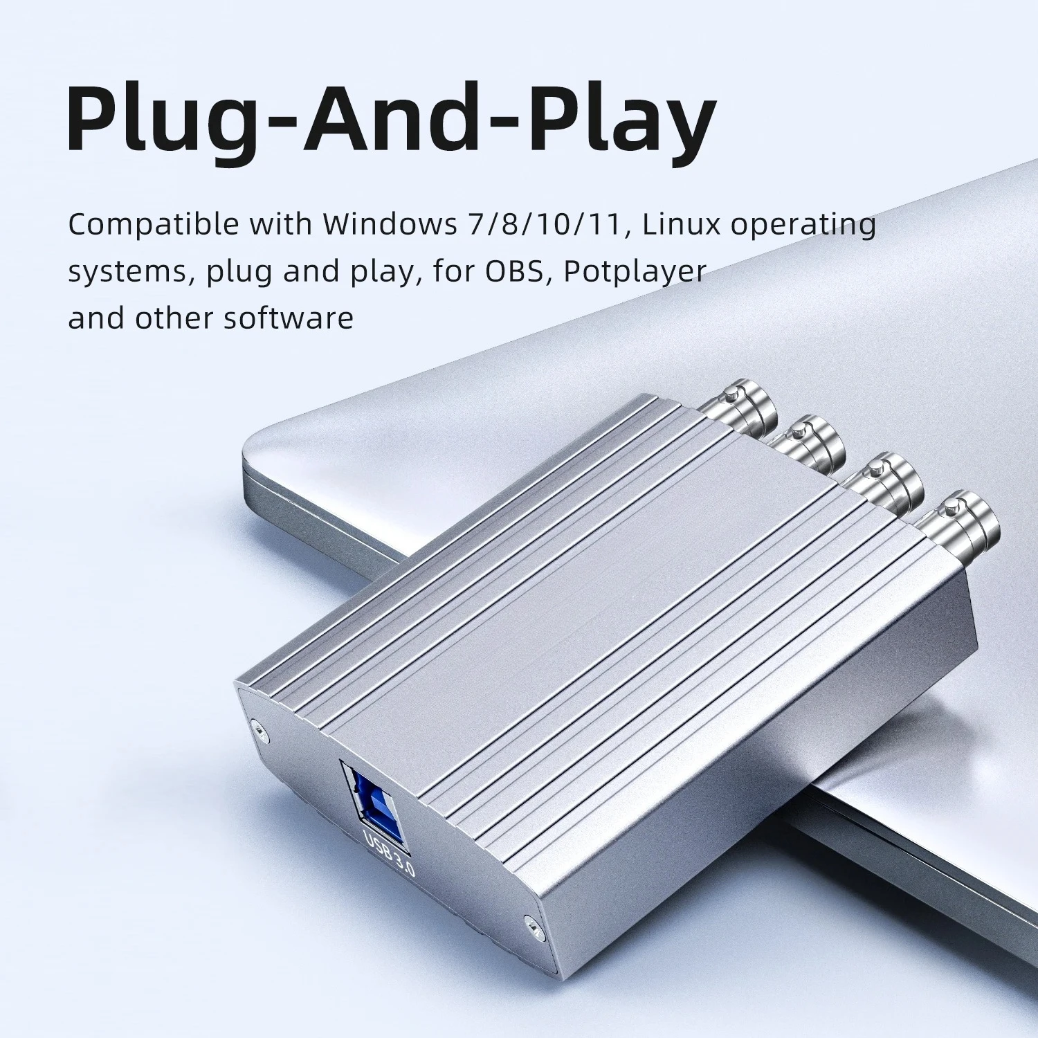 AHD إلى بطاقة التقاط الفيديو 4 قناة SDI HD التقاط الفيديو صندوق داخلي دعم Vmix Wirecast ManyCam VLC UCAHD-4CH-USB