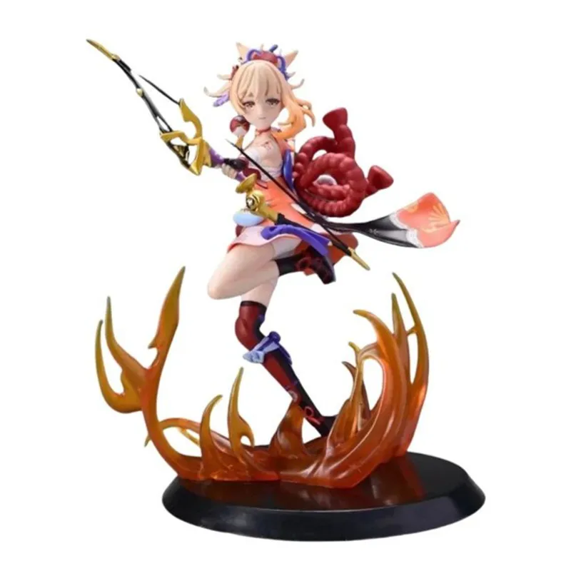 

25cm Genshin Impact Figures Yoimiya Anime Figure Lesser Lord Kusanali Statue Figurine Model Doll Collection Kids Christmas Toys