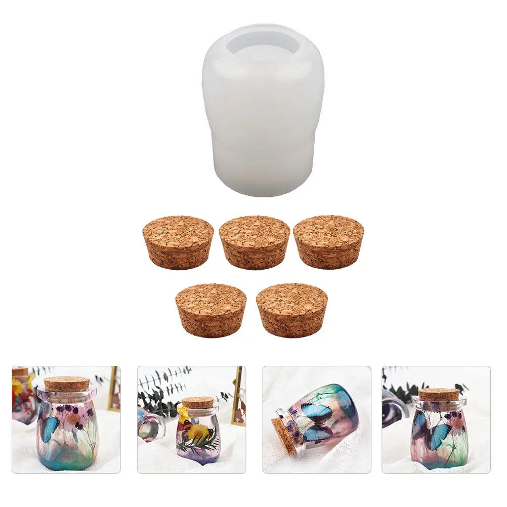 

1 set 1 Set Silicone Storage Bottle Mold Epoxy Art Craft Making Handmade Mould Durable Handmade Mold Resin Tool Friendly