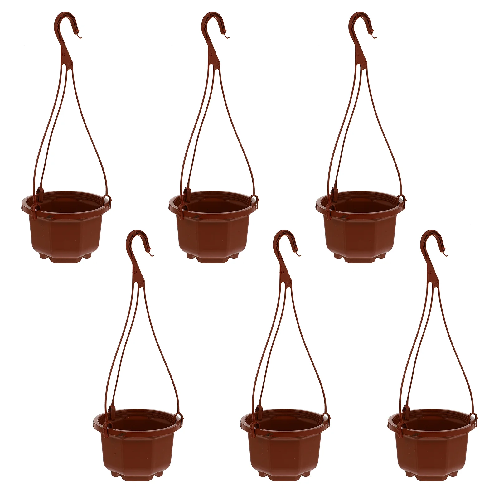 6 Sets Chlorophytum Pot Flowerpot Pendant Decorative Artificial Plants Outdoor Creative Hanging Basin Hanger