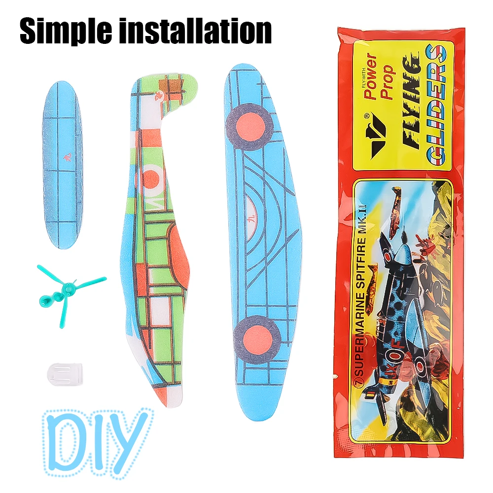 1/10Pcs 3D DIY Hand Throw Flying Glider Planes Foam Aeroplane Party Supplies Children Kids Gift Toys Game 12cm Flying Airplane