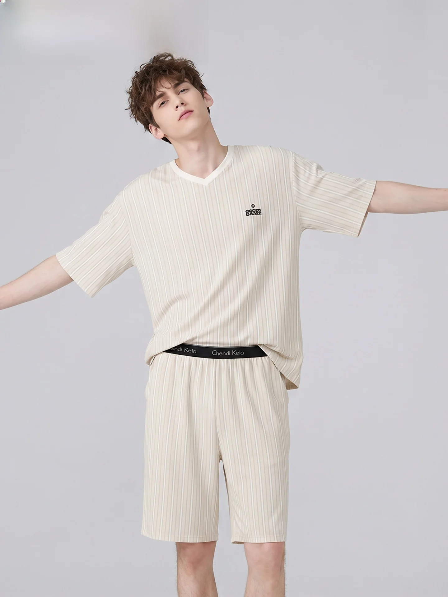 ensemble-de-vetements-de-nuit-pour-homme-en-pur-coton-avec-ceinture-manches-courtes-vetements-de-maison-legers-decontractes-confortables-et-respirants-pour-l'ete