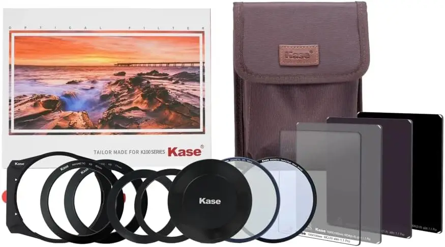 Kase Slim K9 1.1mm Wolverine Shockproof 100mm 6 Filter Knight Kit Magnetic Holder ND8 ND64 ND1000 CPL Neutral Night for Camera S