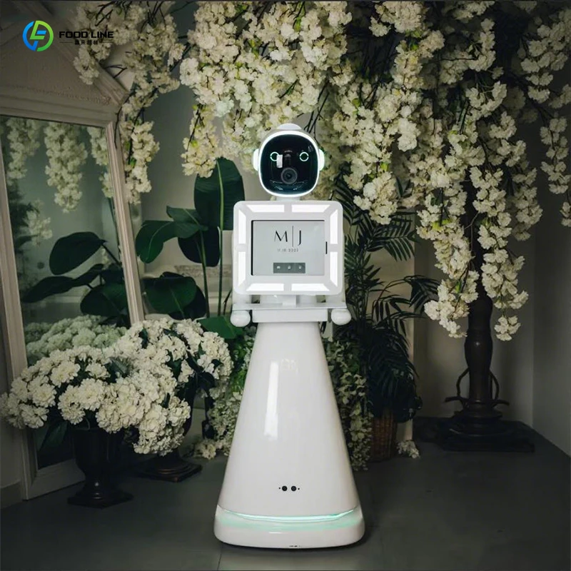 Ai Generated Custom Looks 32 Inch Custom Robot Photo Booth For Individual Group Portrait Selfie Mall Wedding Event Scenes