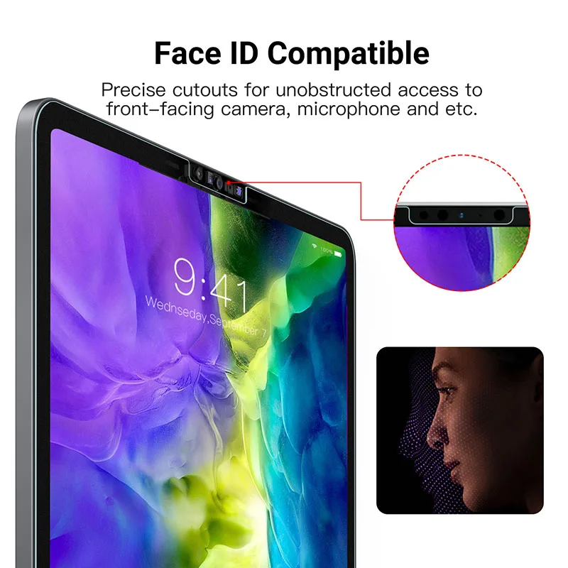 3 قطعة واقي للشاشة على شكل ورق لجهاز Ipad 10th gen Pro 11 12.9 Air 5 4 3 10.2 9 8 7 Mini 6 غير لامع مضاد للبصمة فيلم ورقي