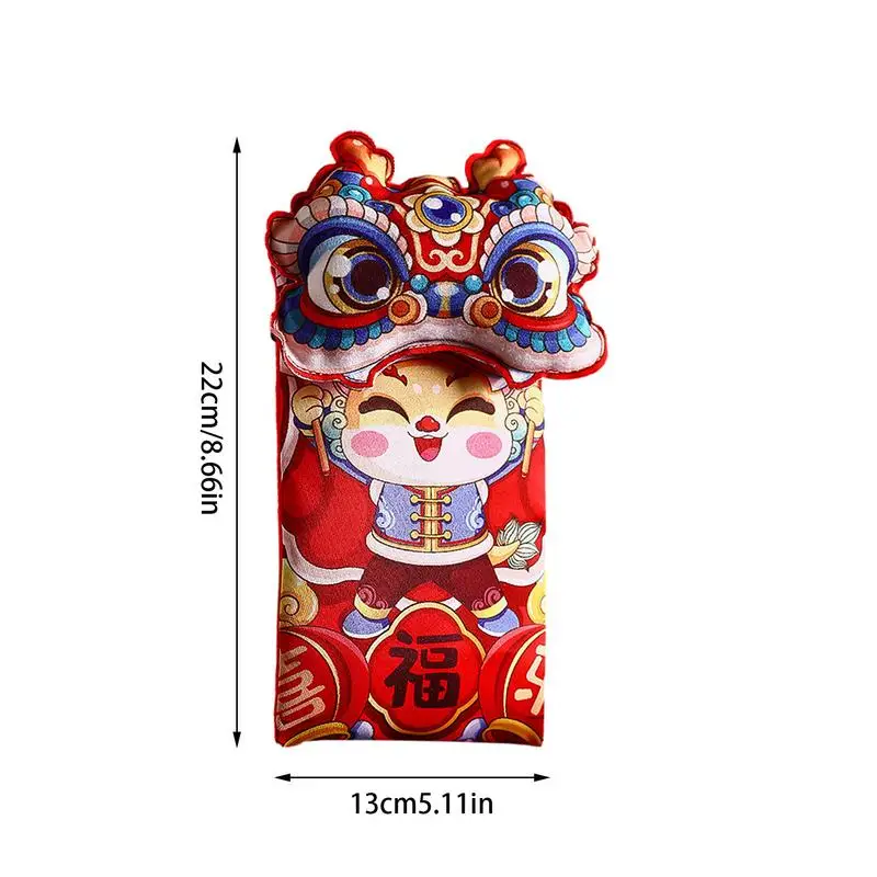 2024 Spring Festival Dragon Year Lucky Money Red Envelopes Cartoon Design Red Pocket Envelope For Weddings Parties