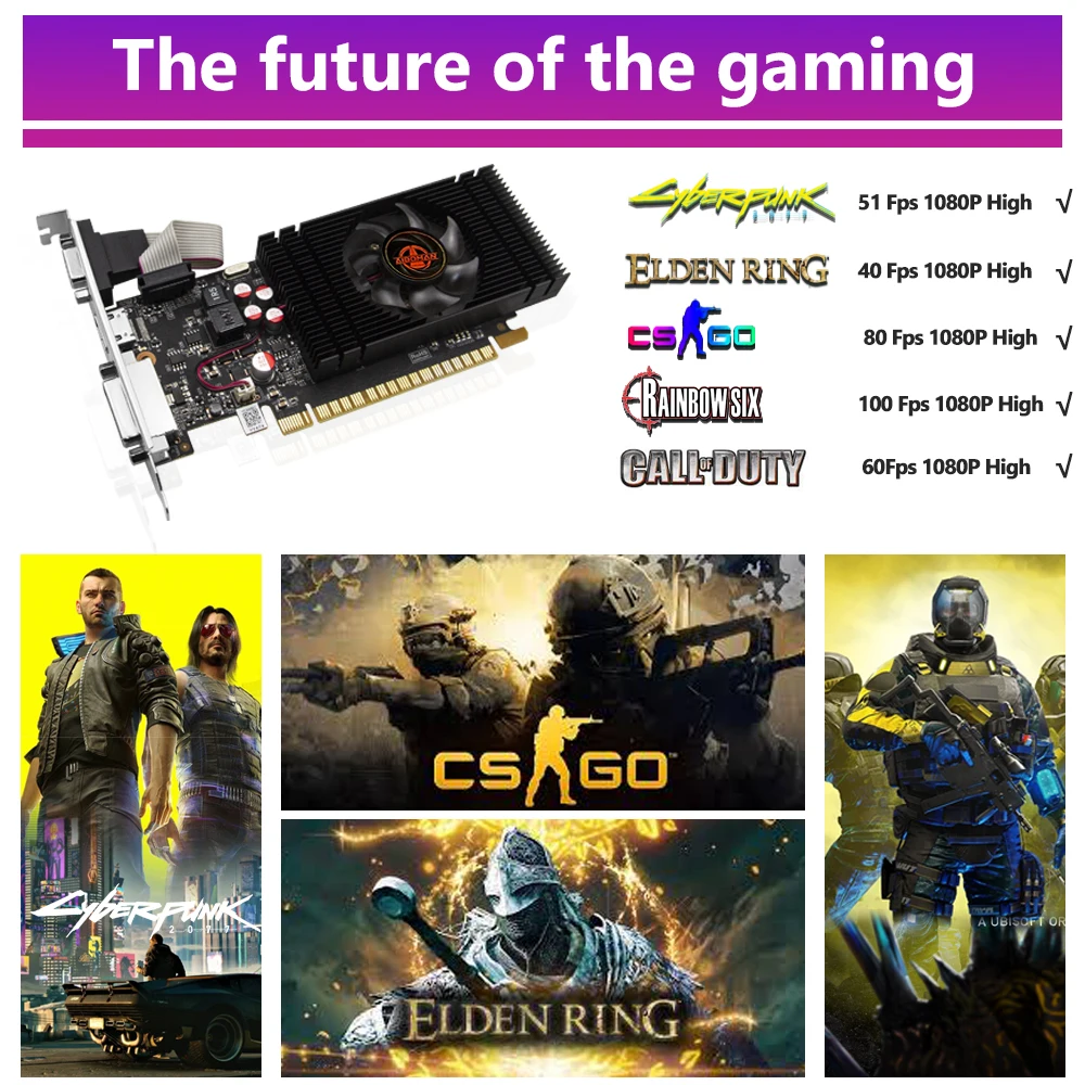 GT740 4G  PCl Express 3.0 X16 GDDR3 128Bit  Cards  Memory Video Gaming Card Suitable for Computer Assembly Accessories  ﻿