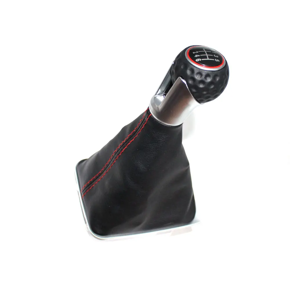 5 6 Speed Car Gear Shift Knob Leather Gaitor Boot For VW Golf 7 MK7 GTI GTD 2013 2014 2015 2016 2017 2018