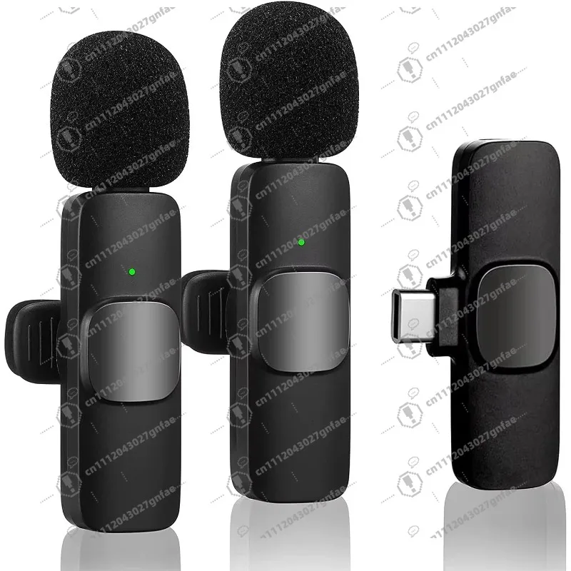 Manufacturer wholesale portable wireless stereo collar microphone live interview outdoor mini noise reduction lapel microphone