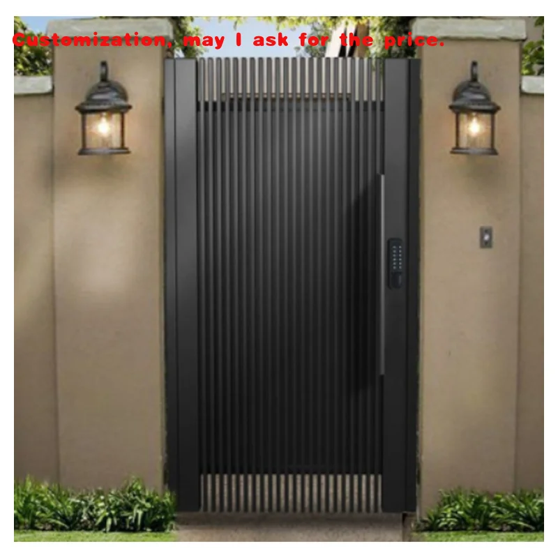 

custom.Garden Fence Aluminium Entrance Retractable Automatic Gate Courtyard Sliding Home