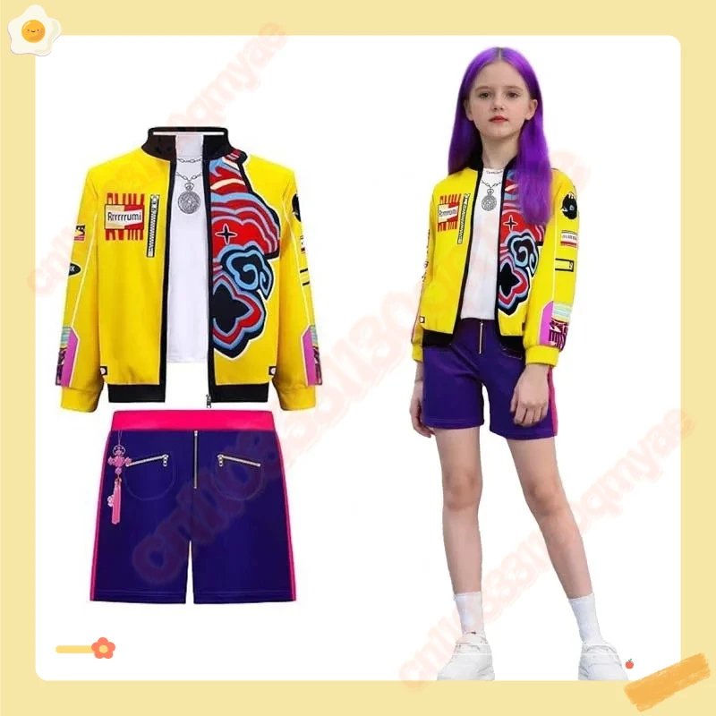 

Одежда для певицы руми в стиле аниме 2025, одежда для косплея «Охотники на демонов», униформа для косплея с 3D принтом на Хэллоуин, модное групповое платье танцовщицы, сценическое платье