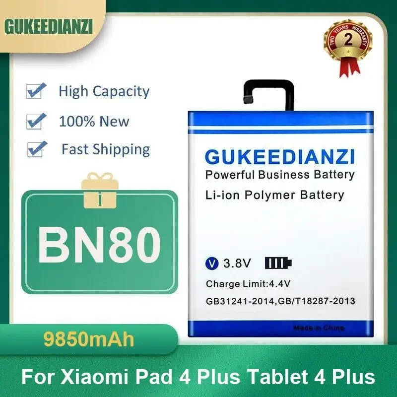 

9850mAh BN80 Tablet Battery For Xiaomi Pad 4 Plus Tablet 4 Plus High Capacity