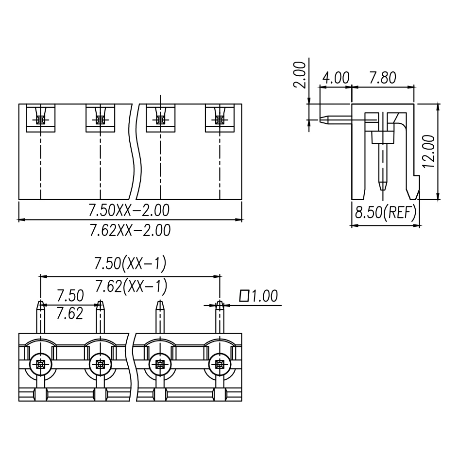 100PIN 2EDGR 7.5mm Connector Terminal Socket Needle Double Pin Plug MSTB2.5/-G-7.5 PHOENIX 3EHDR SL7.5/90 ME020 CONTACT