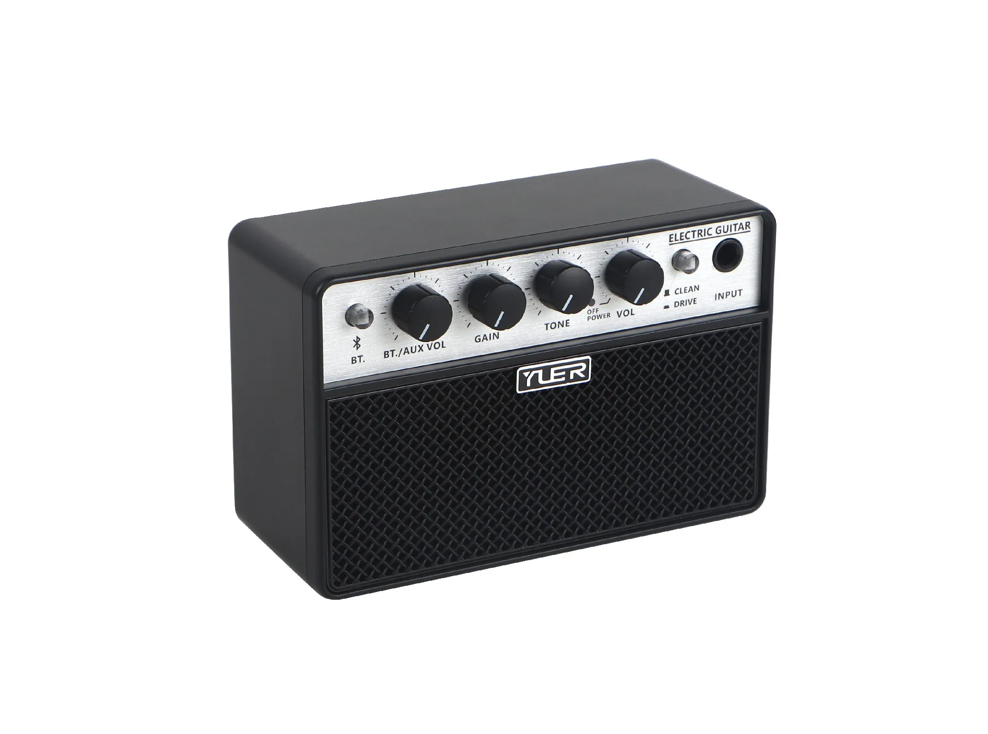 Yuer BA-10 Pro 10W Portable Guitar Bass Amplifier, Bluetooth Speaker with Clean/Drive Effects for Home Practice
