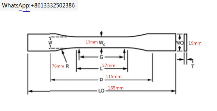 ASTM D638 Die Sampling Cutter Plastic Stretch Dumbbell Die