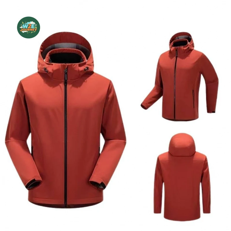 W2EJOURNEY EU US Size Luxury Quality Windbreak Jacket  Outdoor Waterproof Soft Shell Heat-Sealed Single-Layer Unisex Jacket